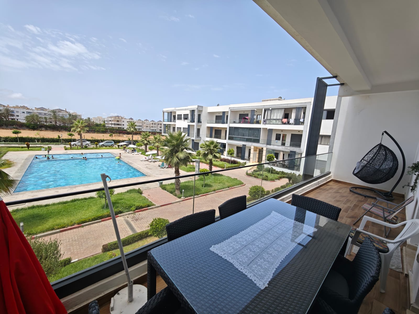 Haut Standing Double Terrasse Vue Mer & Piscine – Résidence Aimen Beach, Mansouria — photo