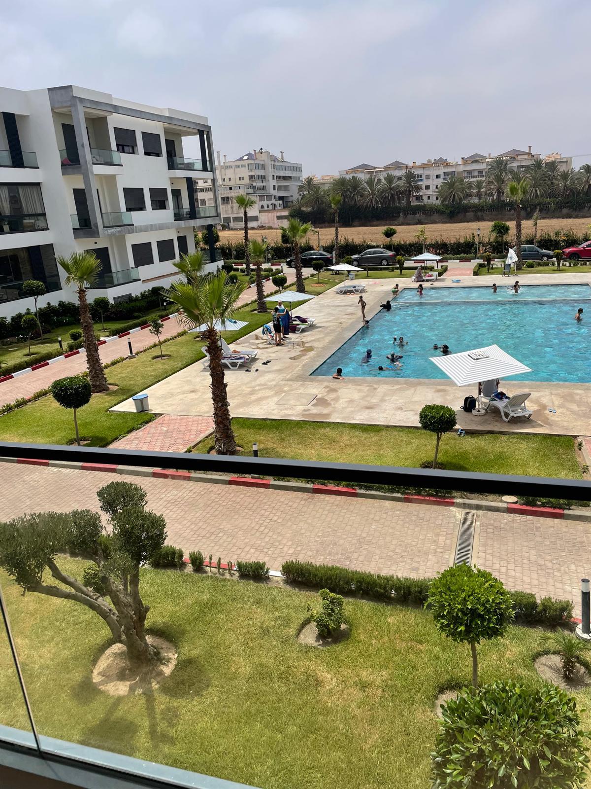 Haut Standing Double Terrasse Vue Mer & Piscine – Résidence Aimen Beach, Mansouria — photo